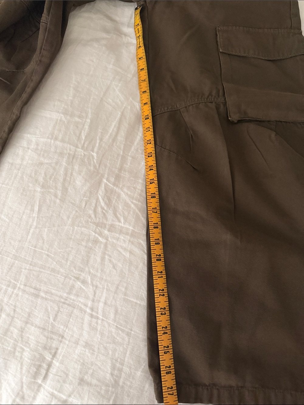 Zara Wide Leg Cargo Pants in Green - Dark Brown - Picture 9 of 9